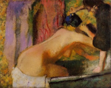 Edgar Degas Painting - woman at her bath Edgar Degas